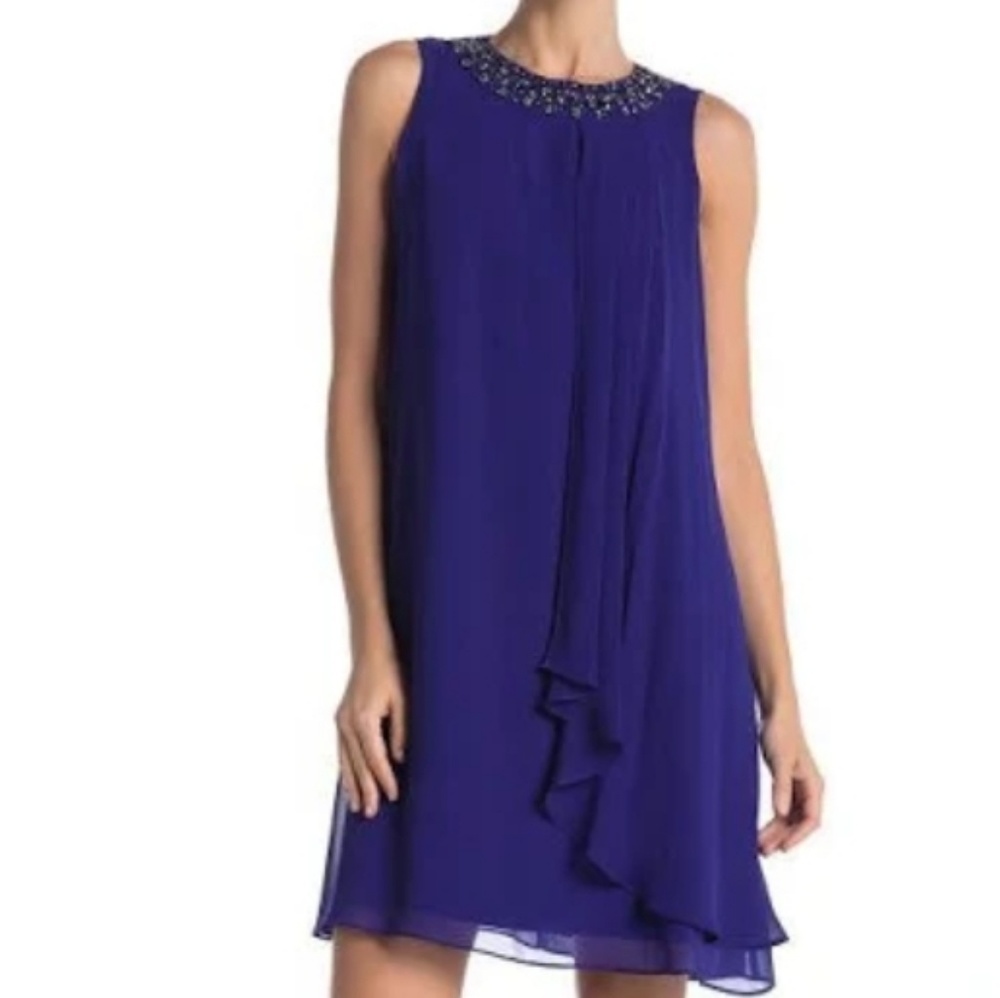 Vince Camuto Embellished Trapeze Cocktail Dress